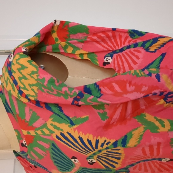 Farm Rio Tropical Macaw T-shirt Sz. L - Picture 6 of 9